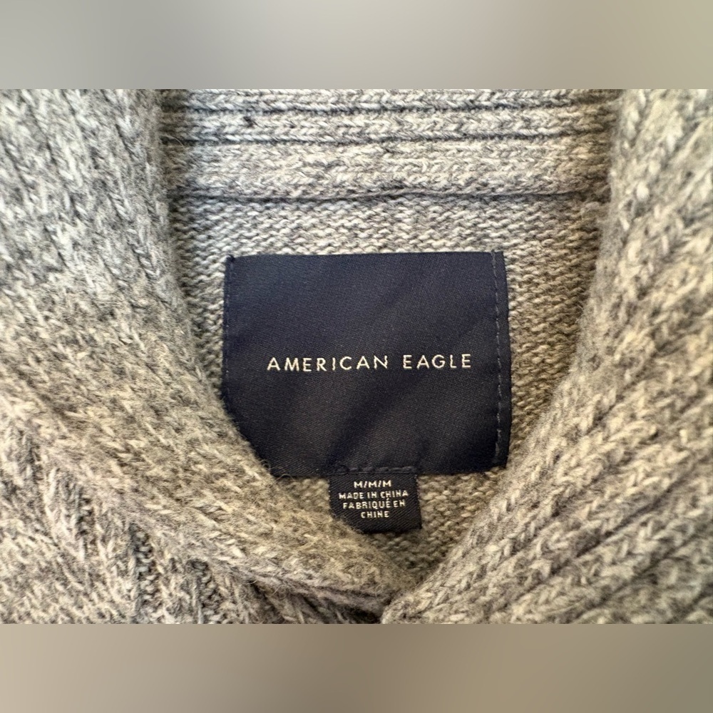 American Eagle Gray S Fair Isle Sweater - Picture 5 of 8